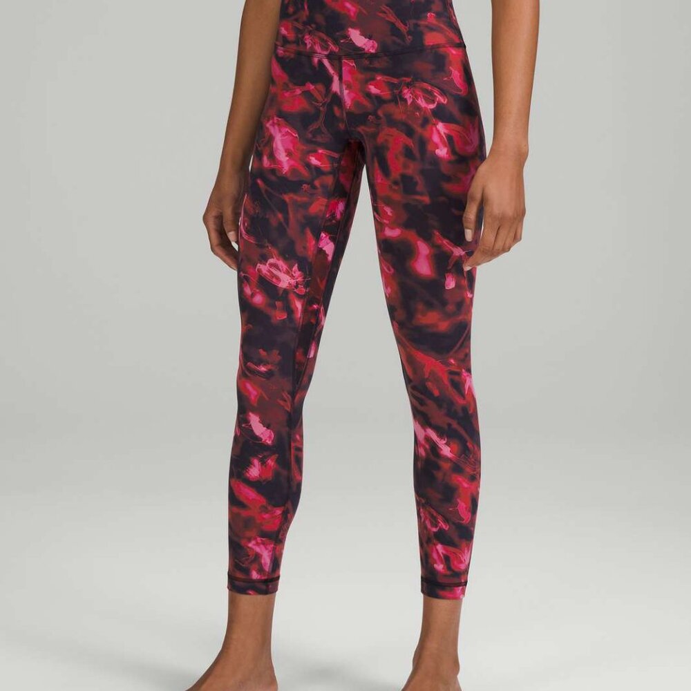 Lululemon Align High-Rise Pant 25" Intensity Pink Blossom Multi Renewed Size 14 - Picture 2 of 6